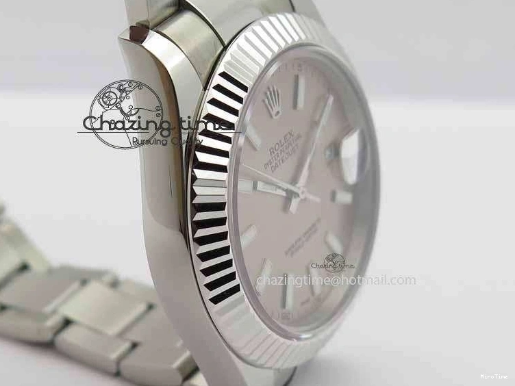 MiroTime 0408 DateJust II 41mm SS BP Maker Best Edition Gray Dial On SS Bracelet SA Trendsetting 3736